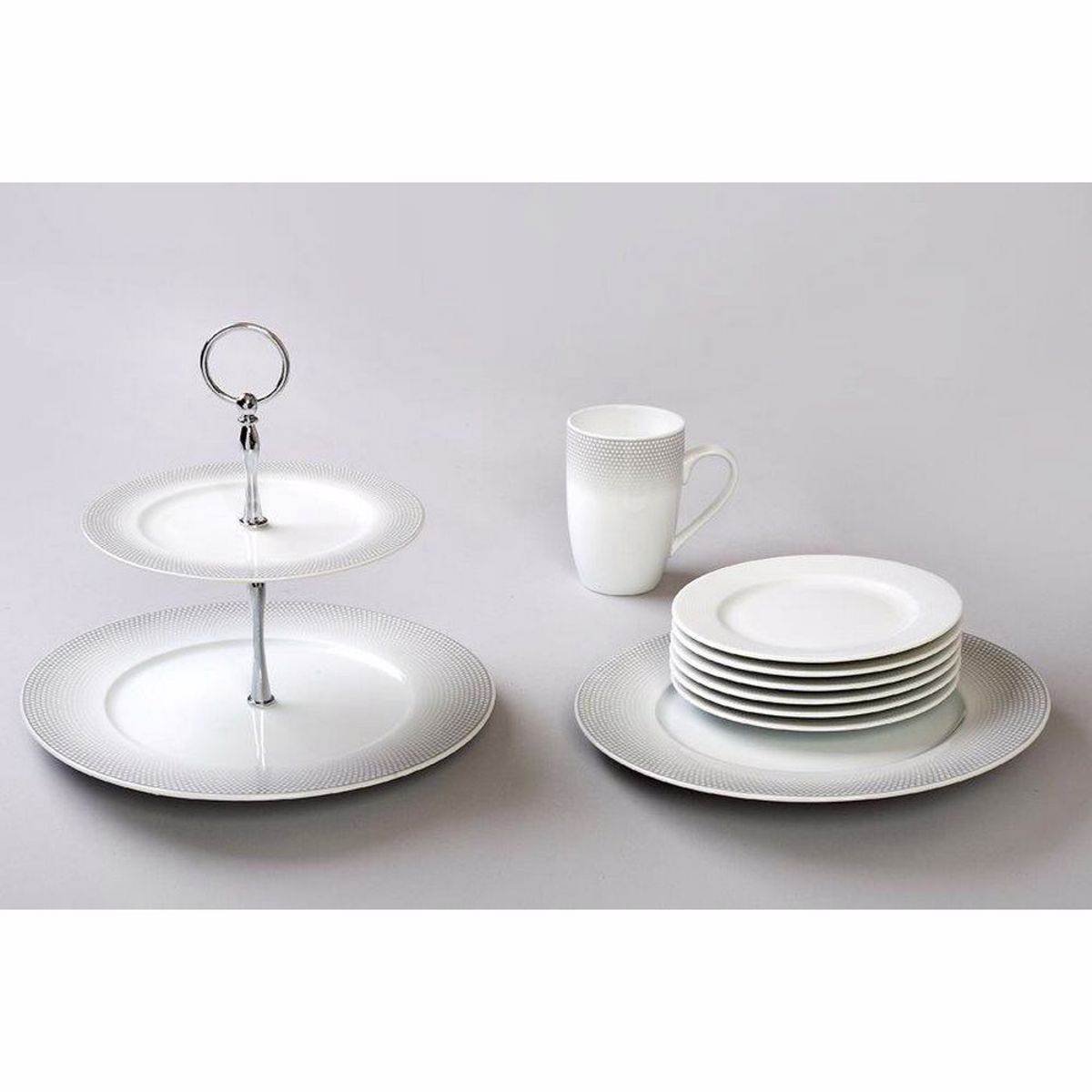 Cryspo Trio Serbitsio Fagtou 20 Temaxion Porselanis BONITO GREY 2445440